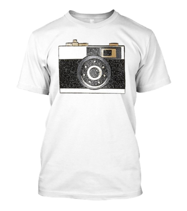 Sparkly Vintage Camera Design With Stars T-Shirt