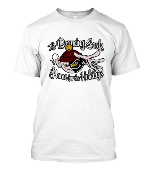 The Bouncing Souls Home For The Holidays December 28-29-30, 2024 Logo With Cartoon Eye In Hat And Glove T-Shirt