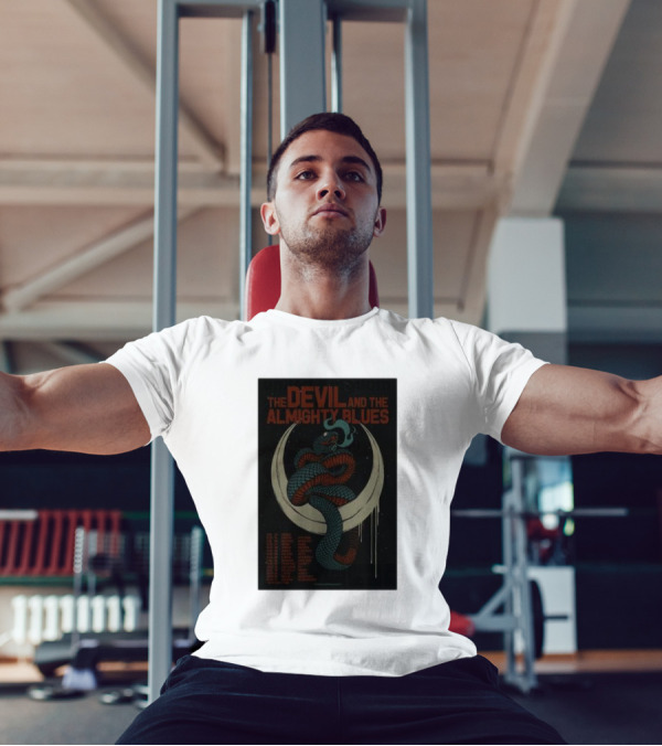 The Devil And The Almighty Blues United Kingdom Tour 2025 Snake On Crescent Moon T-Shirt