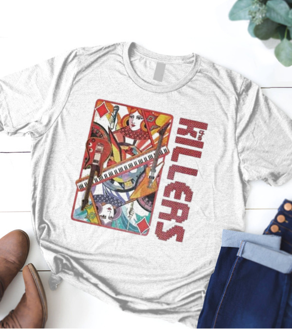 The Killers Diamonds Album 2024 Tour Playing Cards Art Elements T-Shirt