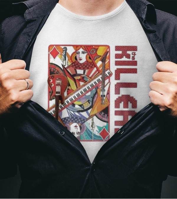 The Killers Diamonds Album 2024 Tour Playing Cards Art Elements T-Shirt