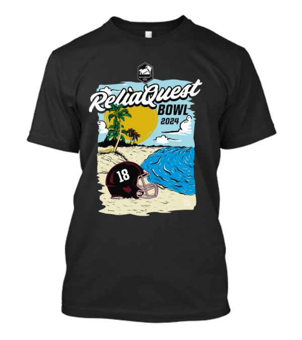 Alabama Crimson Tide 2024 ReliaQuest Bowl Raymond James Stadium Palm Beach Helmet T-Shirt