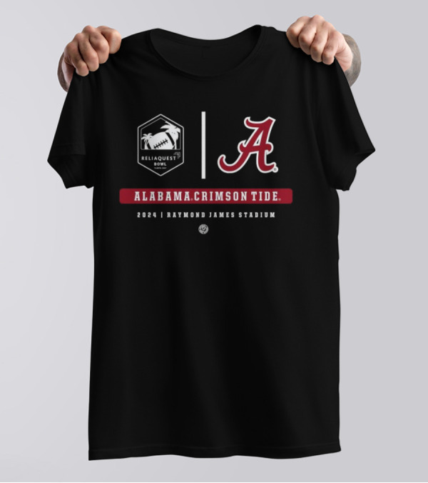 Alabama Crimson Tide Reliaquest Bowl 2024 Raymond James Stadium Tampa Bay T-Shirt