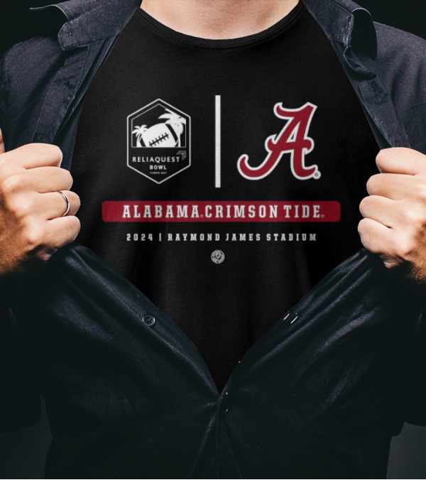 Alabama Crimson Tide Reliaquest Bowl 2024 Raymond James Stadium Tampa Bay T-Shirt