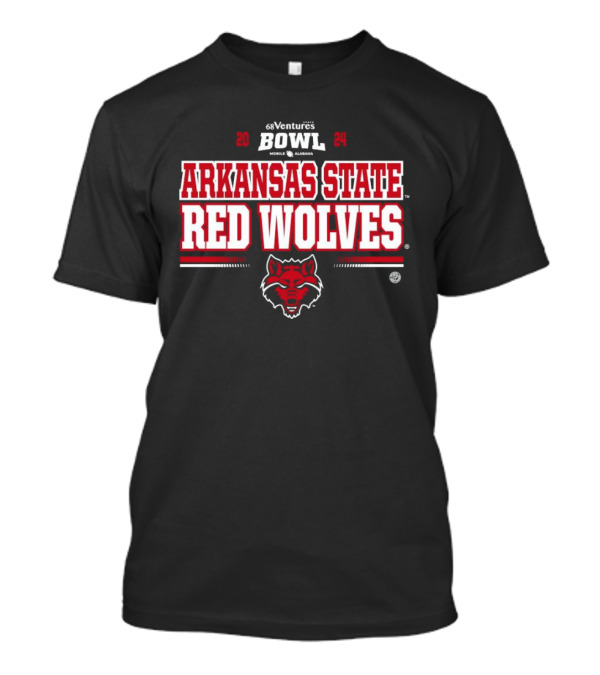 Arkansas State Red Wolves 2024 68 Ventures Bowl Mobile Alabama Sports Event T-Shirt