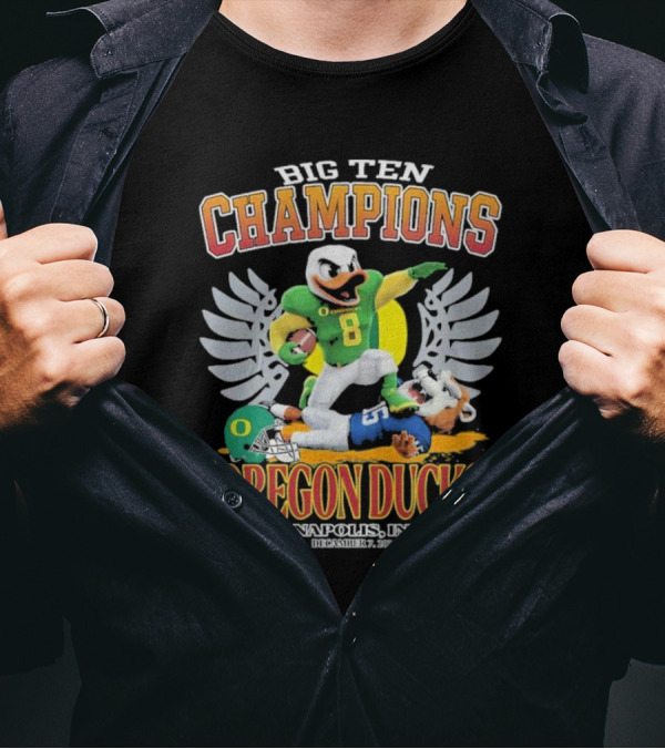 Big Ten Champions Oregon Ducks Indianapolis Indiana December 7 T-Shirt
