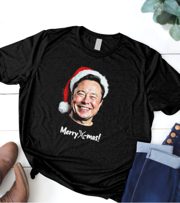 Eleon Musk Merry X-mas Santa Claus Christmas T-Shirt
