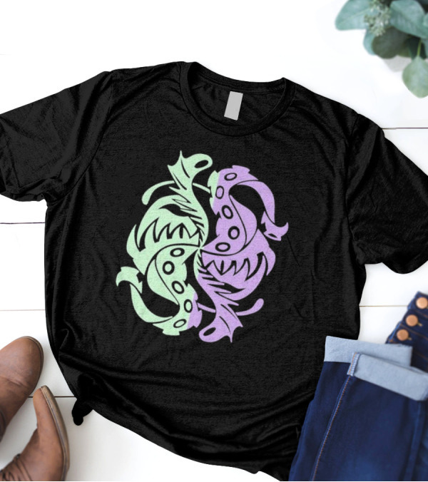Envy Sigil Green And Purple Tribal Yin Yang T-Shirt