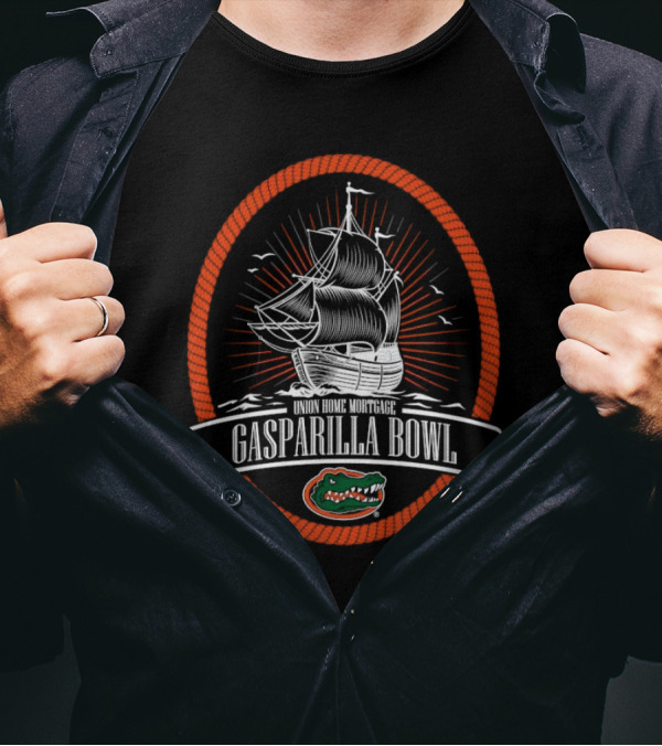 Florida Gators Union Home Mortgage Gasparilla Bowl Pirate Ship T-Shirt