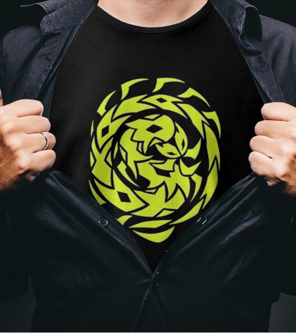 Greed Sigil Black And Yellow Spiral T-Shirt