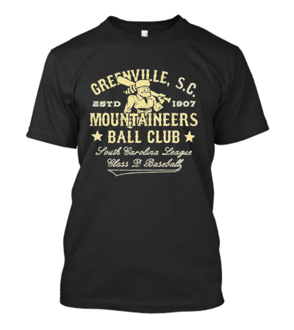 Greenville SC Estd 1907 Mountaineers Ball Club South Carolina League Class D Baseball T-Shirt