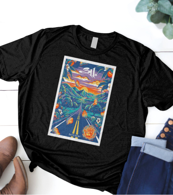 311 Band Vibrant Road Trip Mountains Sunset Days Go By T-Shirt