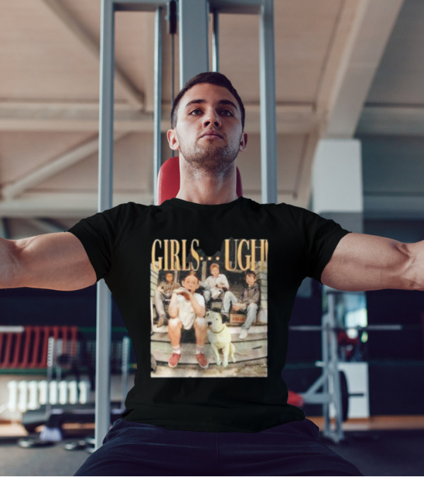 GIRLS UGH Thug Life Valentine Boys Sitting With Dog T-Shirt
