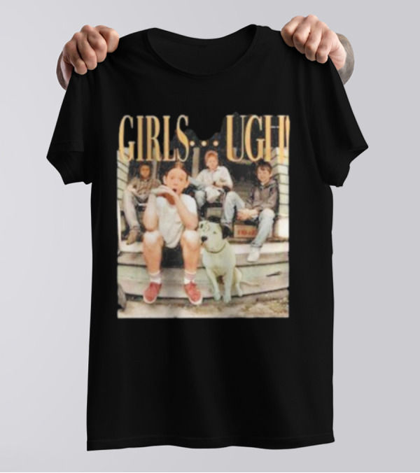GIRLS UGH Thug Life Valentine Boys Sitting With Dog T-Shirt