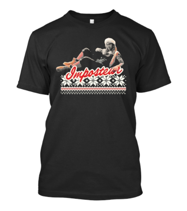 Julien Dore De Noel Vert Ugly Christmas 2024 Imposteur Snowflake Santa Hat T-Shirt