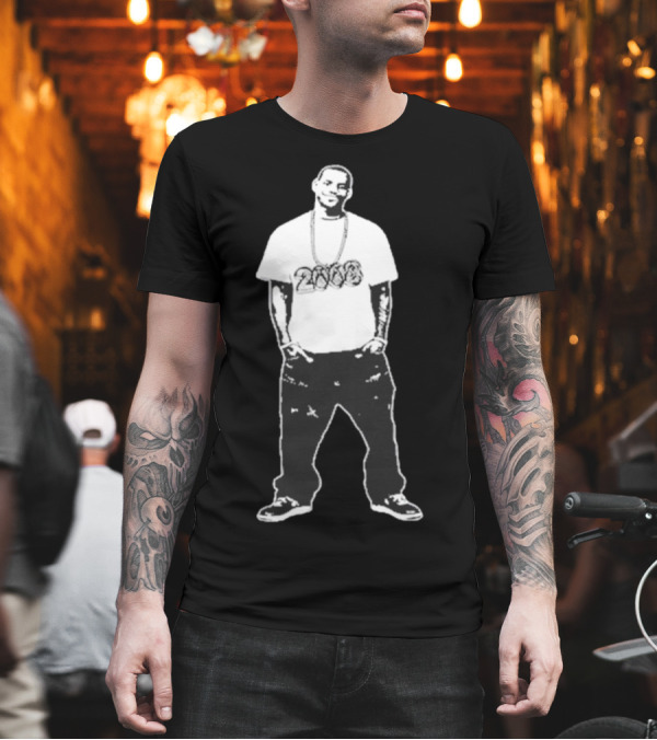 Le8ron 2008 Basketball Icon With 2008 Chain T-Shirt