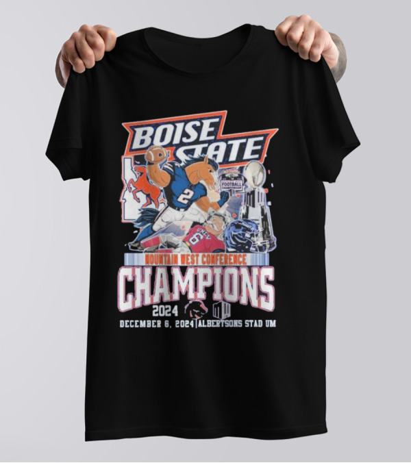 Boise State Mountain West Conference Champions 2024 December 6 Albertsons Stadium T-Shirt