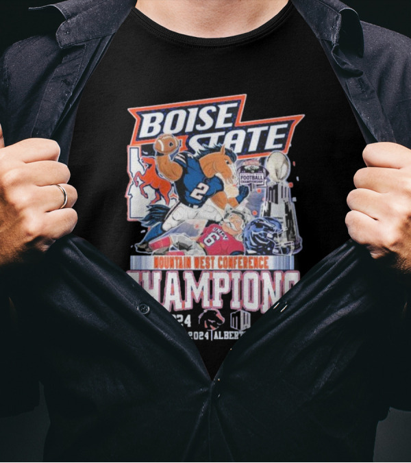 Boise State Mountain West Conference Champions 2024 December 6 Albertsons Stadium T-Shirt
