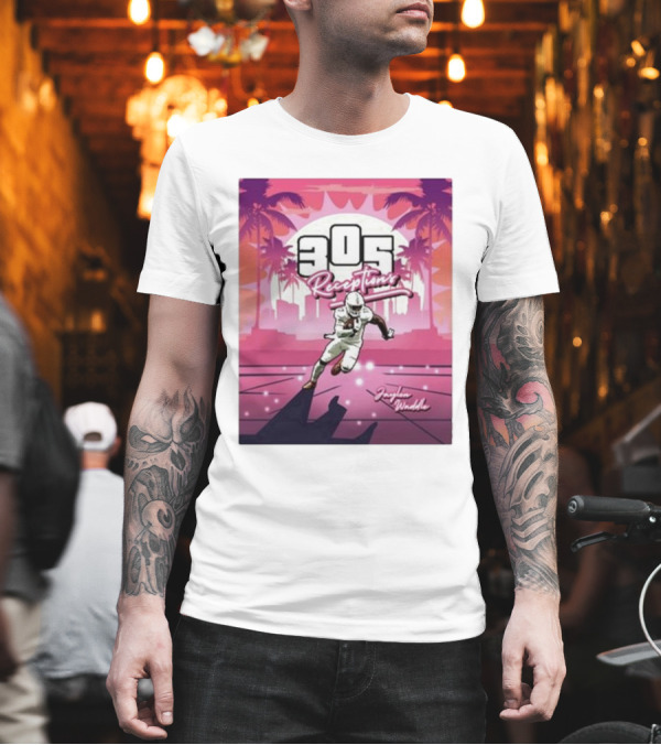 305 Receptions Jaylen Waddle Miami Football T-Shirt