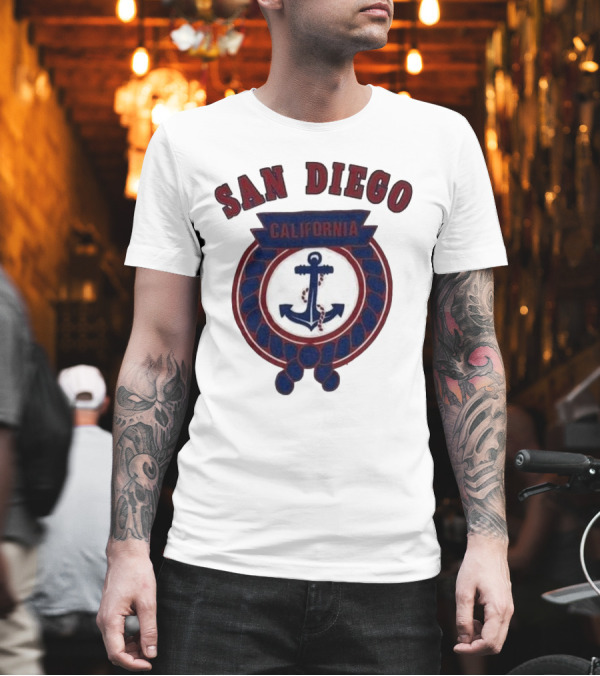 San Diego California Anchor Emblem T-Shirt