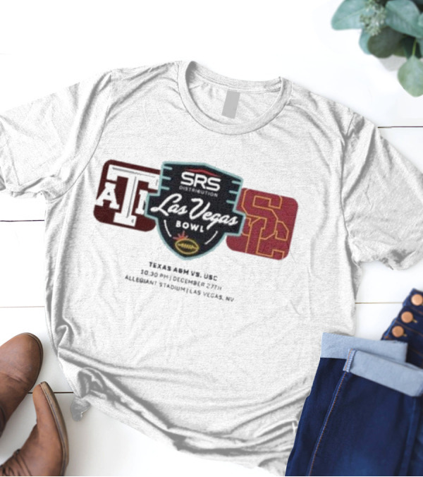 Texas A&M Aggies Vs USC Trojans Las Vegas Bowl December 27th 2024 Allegiant Stadium NV T-Shirt