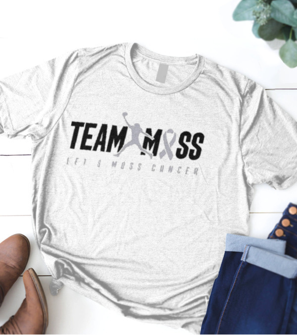 Team Moss Athlete Silhouette Let's Moss Cancer Cancer Awareness T-Shirt