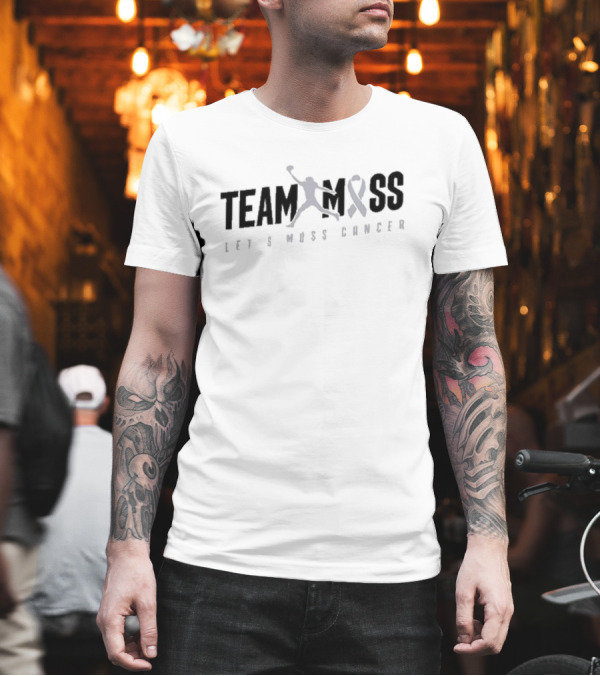 Team Moss Athlete Silhouette Let's Moss Cancer Cancer Awareness T-Shirt