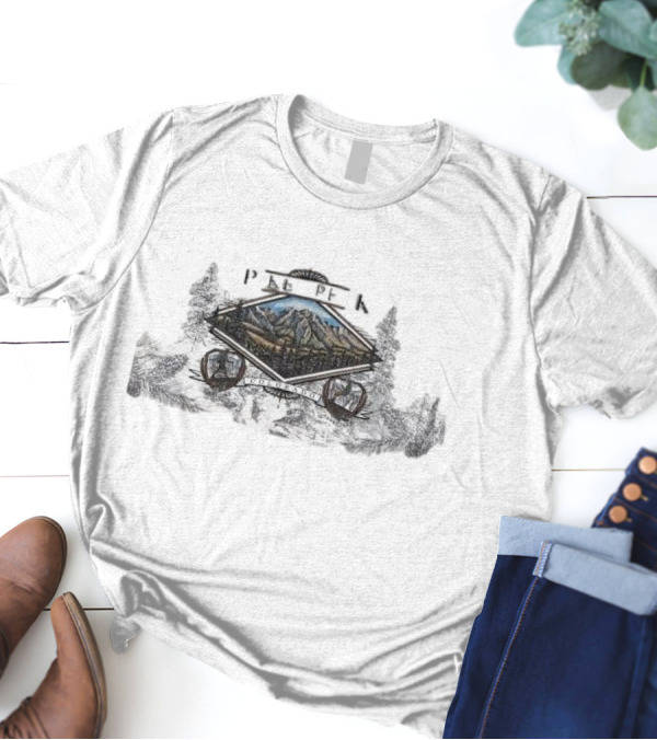 Pikes Peak Colorado Travel Explore Anvil Single Stitch Trees Scenic Mountains T-Shirt