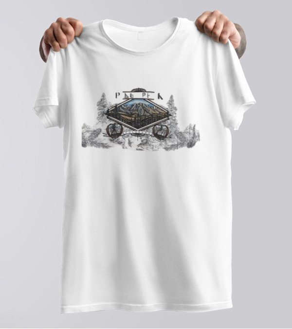 Pikes Peak Colorado Travel Explore Anvil Single Stitch Trees Scenic Mountains T-Shirt