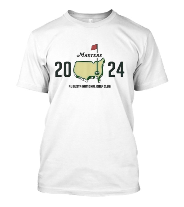 Masters 2024 Augusta National Golf Club Map Flag T-Shirt