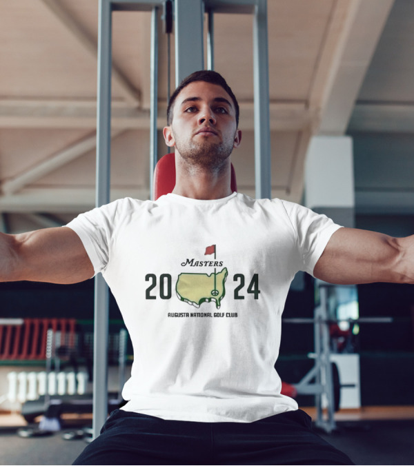 Masters 2024 Augusta National Golf Club Map Flag T-Shirt