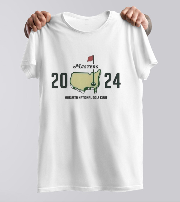 Masters 2024 Augusta National Golf Club Map Flag T-Shirt