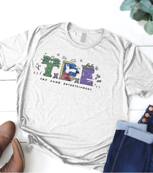 TDE Cartoon Letters Top Dawg Entertainment T-Shirt