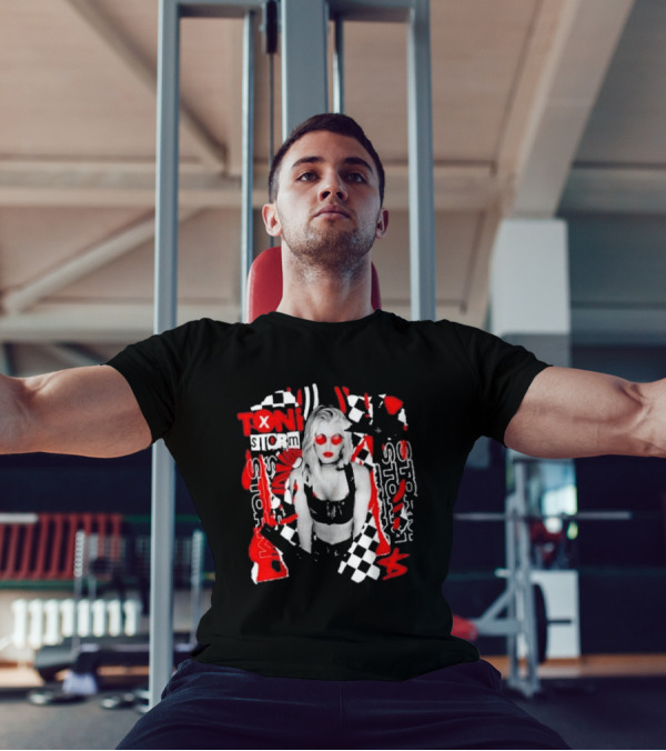 Toni Storm Red Sunglasses Checkerboard Aew Experience T-Shirt