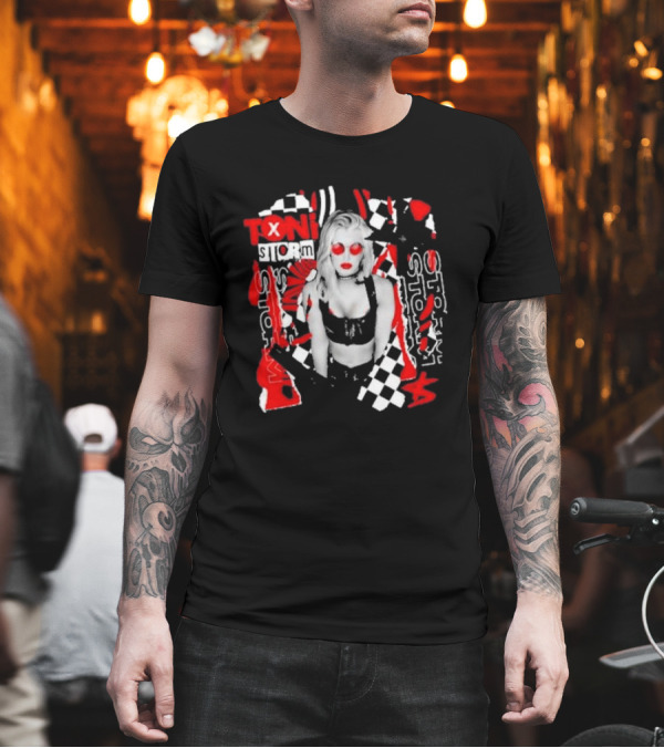 Toni Storm Red Sunglasses Checkerboard Aew Experience T-Shirt