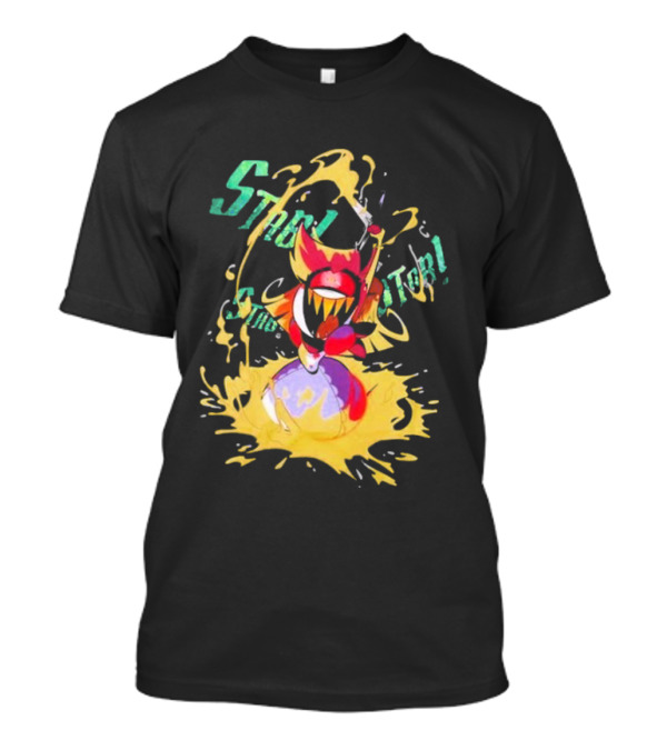 Hazbin Hotel Niffty Stop The Elevator Gold Glitter T-Shirt