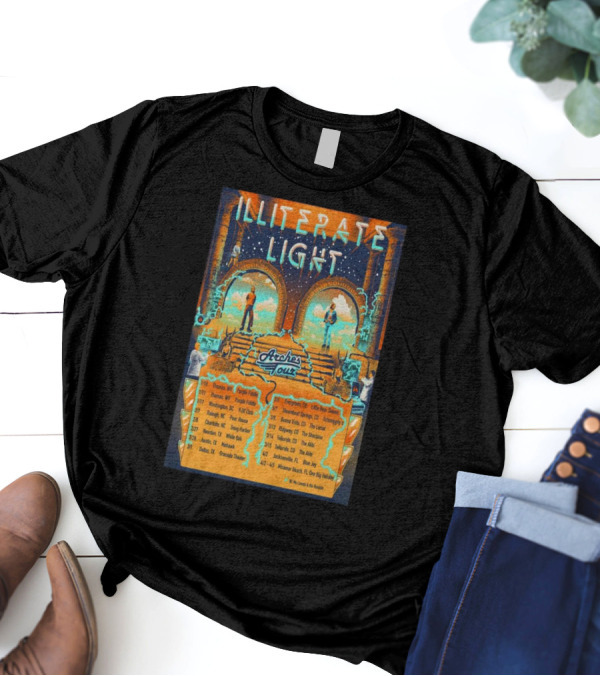 Illiterate Light Arches Tour 2025 Concert Dates And Locations T-Shirt