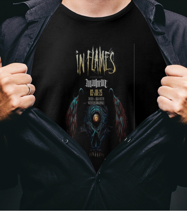 In Flames Live At Naturscen Skuleberget Sweden 03 Jul 2025 Concert T-Shirt