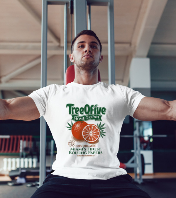 Tree Ofive 100% Organic Homegrown Miami's Finest Rolling Papers Qualitree Guaranteed T-Shirt