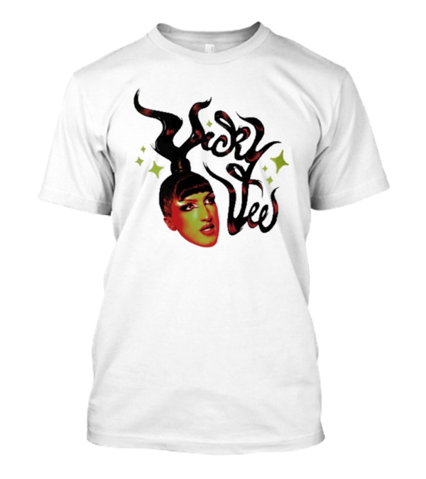 Vicky Vee Stylized Hair And Glittery Accents T-Shirt