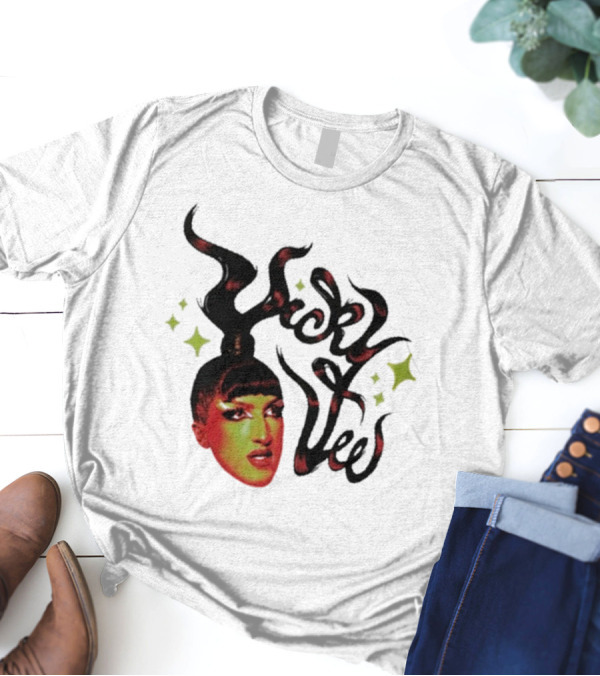 Vicky Vee Stylized Hair And Glittery Accents T-Shirt