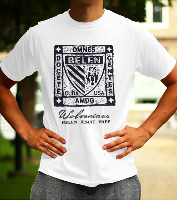 Omnes Docete Gentes Belen Wolverines Cuba USA AMDG T-Shirt