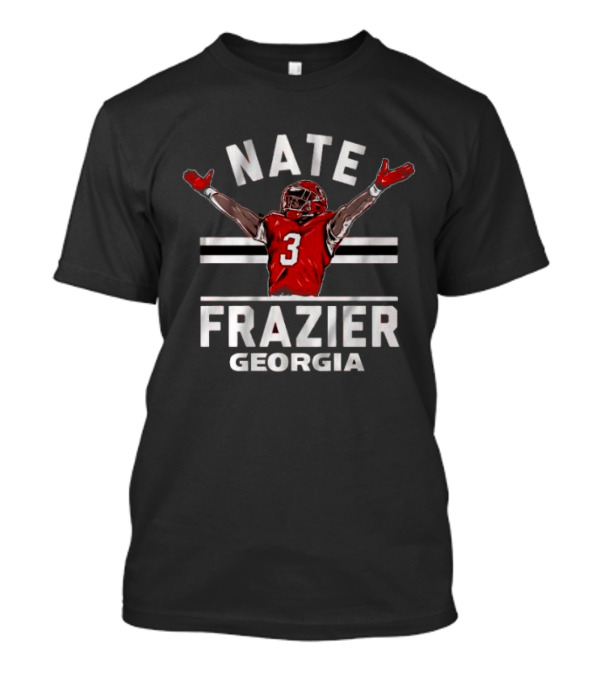 Georgia Bulldogs Nate Frazier Football 3 Pose T-Shirt