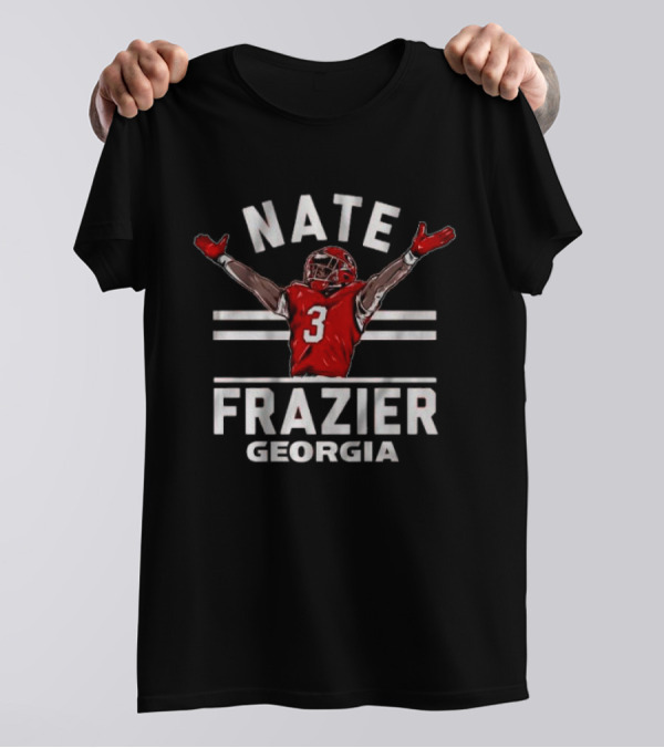 Georgia Bulldogs Nate Frazier Football 3 Pose T-Shirt