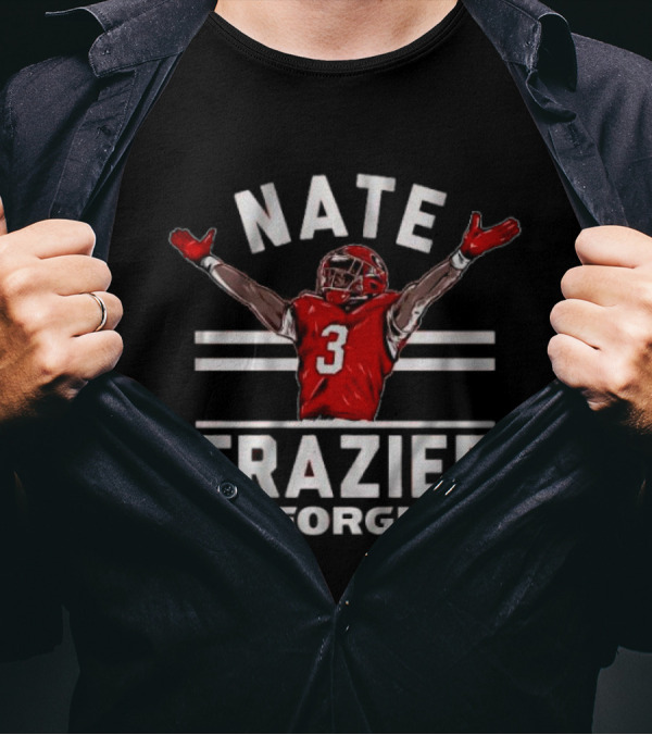 Georgia Bulldogs Nate Frazier Football 3 Pose T-Shirt