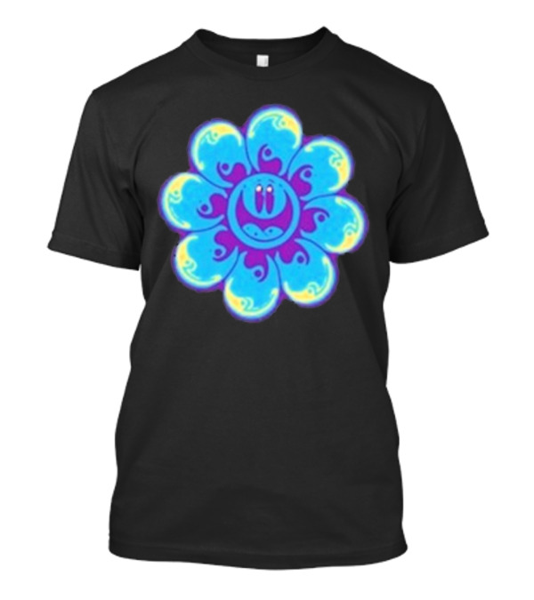 Helen Kennedy Zazzy 2024 Black Smiley Flower T-Shirt