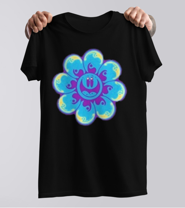 Helen Kennedy Zazzy 2024 Black Smiley Flower T-Shirt