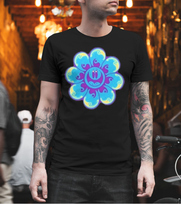 Helen Kennedy Zazzy 2024 Black Smiley Flower T-Shirt