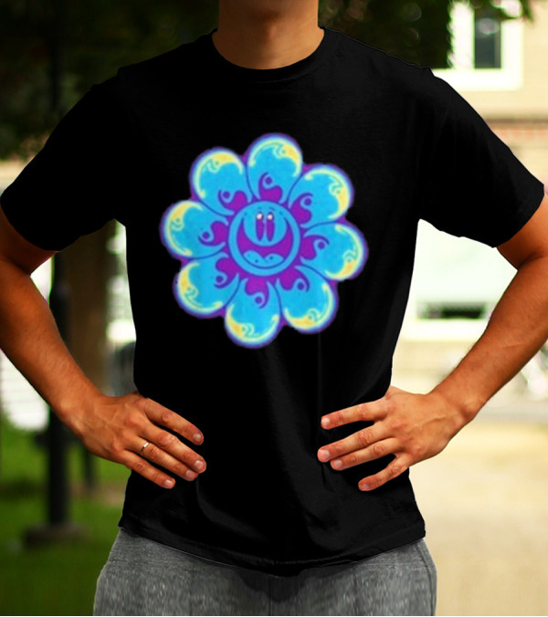 Helen Kennedy Zazzy 2024 Black Smiley Flower T-Shirt