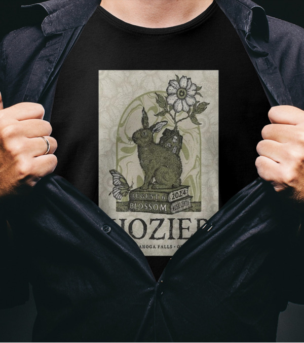 Hozier August 6 2024 Blossom Music Center Cuyahoga Falls Ohio T-Shirt